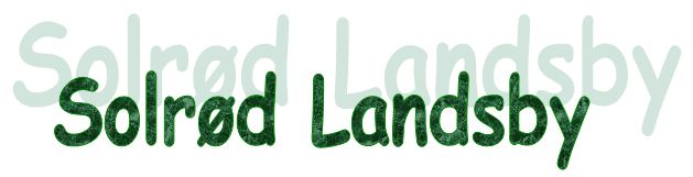 Solrod Landsby i gron tekst